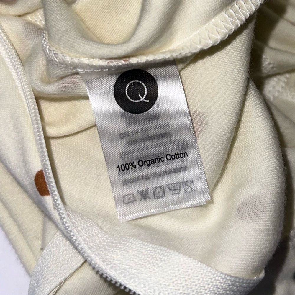 NWOT Quincy Mae 100% Organic Cotton Gender Neutral Oranges Zip One Piece 3-6 M - Picture 6 of 7